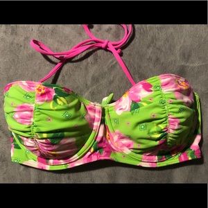 ⭐️ Gilly Hicks neon floral bikini top ⭐️
